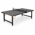 Table de ping-pong d’intérieur gris anthracite avec structure noire et pieds réglables, 274 × 152,5 × 76 cm